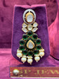 Elegant polki earrings set for brides in gold ethnic wedding jewelry by SP Jewellers