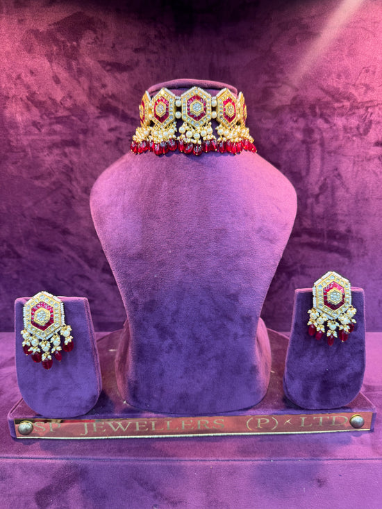 Heavy Polki Gold Necklace for Bride, Traditional Wedding Jewelry Collection by SP Jewellers