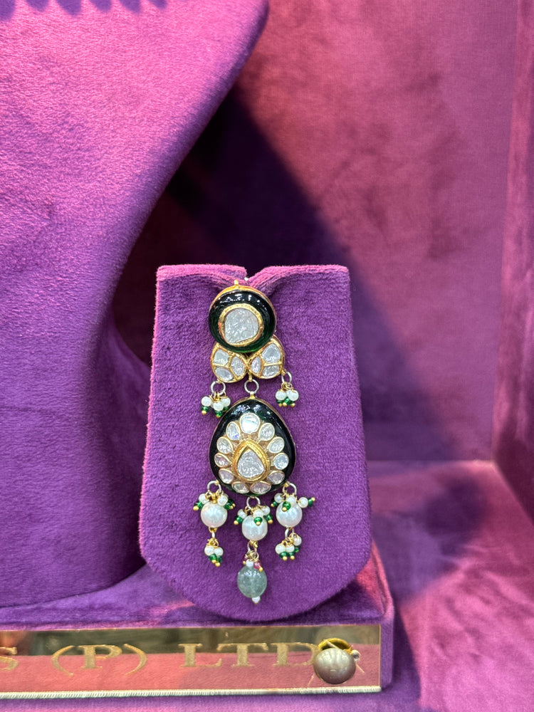 Handcrafted Royal Polki Earrings in Gold, Luxury Bridal Jewelry for Weddings by SP Jewellers