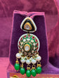 lassic Bridal Polki Earrings in Gold with Pearl Drops, Luxury Wedding Jewelry by SP Jewellers