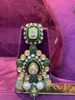 Luxurious Polki Stud Earrings in Gold, Perfect for Indian Brides on Wedding Day by SP Jewellers