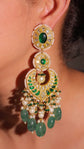 Emerald Chandbali Earrings