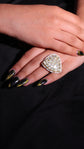 Pearl-Edged Polki Cluster Ring
