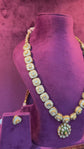 Regal Square Polki Necklace Set
