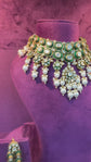 Emerald Meenakari Polki Pearl Choker Set