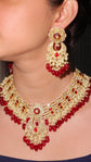 Bridal Polki & Ruby Bead Set