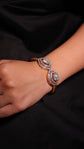 Antique Leaf Polki Bangle Bracelet