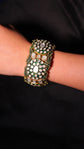 Rajasthani Polki Pearl Cuff Bracelet