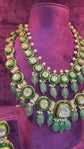 Emerald Meenakari Polki Necklace Set