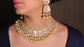 Floral Enamel Necklace Set with Pearl Detailing