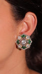 Green Diamond Stud Earrings