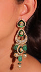 Emerald Grace Crescent Earrings