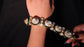 Noir Grace Pearl-Enamel Link Bracelet