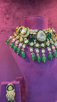 Emerald Glory Polki Choker Set