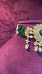 Dark Green Floral Beaded Choker Set