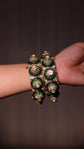 Emerald Glow Enamel Bangle