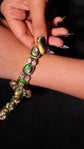 Antique Polki Diamond Bhujbandh Necklace-Bracelet