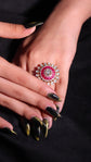 Kaari Red Polki Gulabi Vellore Embellished Ring