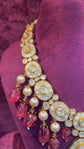 Red Gemstone Pearl Necklace Set