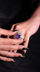 Celeste Tanzanite Halo Ring