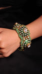 Floral Polki & Emerald Bracelet/Choker