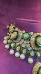 Emerald Enamel Pearl Drop Choker