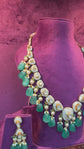 Royal Emerald Polki Cascade Set