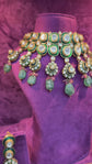 Emerald Meenakari Polki Choker Necklace Set
