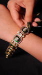 Emerald Bloom Oval-Link Bracelet