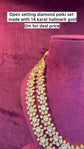 EMERALD ROYAL POLKI HAAR SET | OPEN SETTING DIAMOND POLKI SET