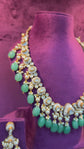 Emerald Cascade Polki Necklace Set