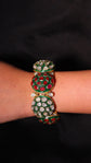 Emerald Dome Polki-Kundan Kada Bracelet