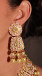 Floral Enamel Necklace Set with Pearl Detailing