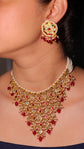 Royal Red Polki Bridal Set
