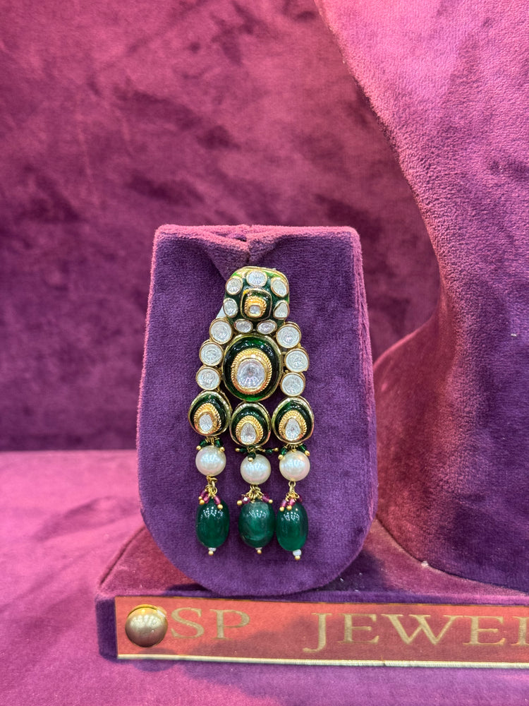 Premium Polki Gold Earrings for Bride, Elegant and Traditional Wedding Jewelry by SP Jewellers