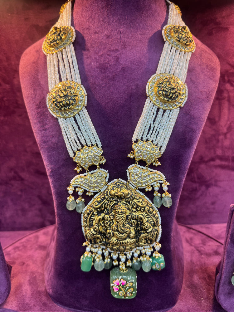 Luxury Statement Polki Necklace for Bride, Royal Gold Wedding Jewelry Collection by SP Jewellers