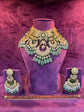 Antique Finish Polki Necklace in Gold for Bridal Look, Elegant Wedding Jewelry by SP Jewellers